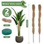 25 Inch Coco Coir Moss Poles - 2 Pack