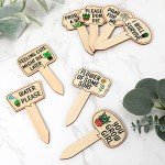 15-Pack Funny Waterproof Wooden Plant Markers