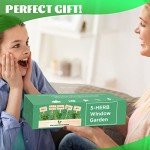 Indoor Herb Garden Kit with Wooden Box & Seeds