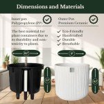 Self-Watering Ceramic Pot for Indoor Plants