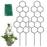 Metal Plant Trellis for Indoor Potted Plants - 2 Pack