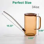 Brown Long Spout Watering Can for Indoor Plants