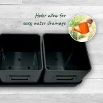 Set of 3 Black Indoor Herb Planters