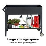 LEETOLLA Elevated Herb Garden Planter Box