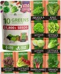 5,000+ Non-GMO Heirloom Lettuce Seeds Variety Pack