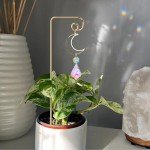 Colorful Indoor Plant Trellis with Crystal Sun Catcher