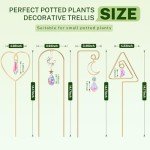 Colorful Indoor Plant Trellis with Crystal Sun Catcher