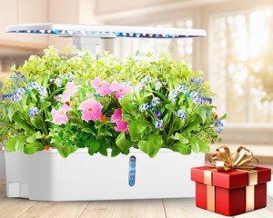 Indoor Hydroponics Garden Kit with LED Grow Light
