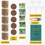 Indoor Herb Garden Kit with 5 Non-GMO Seeds