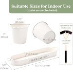 Indoor Herb Garden Planter with Tray