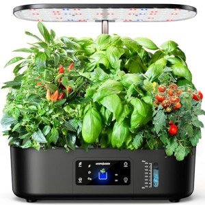 Indoor Hydroponic Herb Garden with Grow Light