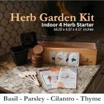 Indoor Herb Garden Kit with 4 Non-GMO Seeds