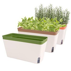 Self-Watering Herb Planter Set of 3 Pots