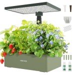 Indoor Hydroponic Herb Garden with LED Grow Light
