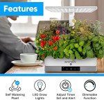 Smart Hydroponic Herb Garden Kit with Grow Light