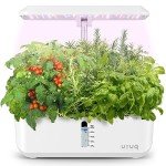 URUQ 12-Pod Hydroponic Indoor Garden with LED Light