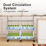 GROWNEER Indoor Hydroponics Garden System with LED Light