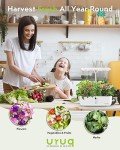 URUQ 12-Pod Hydroponic Indoor Garden with LED Light