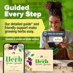 Easy Indoor Herb Garden Kit with Ceramic Pot
