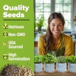 Easy Indoor Herb Garden Kit with Ceramic Pot