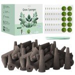 100 Hydroponic Grow Sponges for Indoor Gardens