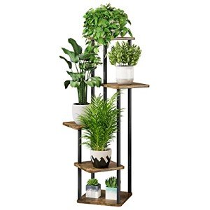 5-Tier Metal Plant Stand for Indoor Spaces