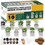 DIY Indoor Herb Garden Starter Kit with Seeds