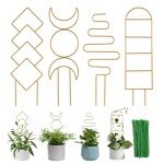 Wellsign 16-inch Gold Indoor Plant Trellis - 4 Pack