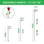 Adjustable Plant Support Stakes - 4-Pack, 12-36