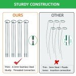 Adjustable Plant Support Stakes - 4-Pack, 12-36