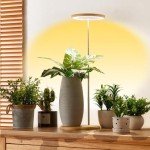 Adjustable Bamboo LED Grow Light for Indoor Plants