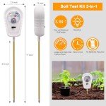 Aenncci 3-in-1 Soil Test Kit for Gardens