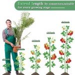 Adjustable Plant Stakes with Clips - 16 pcs Set