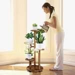 GEEBOBO 5-Tier Indoor Plant Stand - Walnut