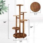 GEEBOBO 5-Tier Indoor Plant Stand - Walnut
