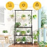 Heavy-Duty 3-Tier Metal Plant Stand - Black