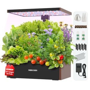SUNCOZE 20-Pod Hydroponics Indoor Herb Garden Kit