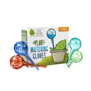 Little Green Leaf Watering Globes for Plants (4pk)