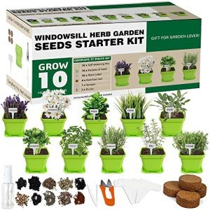 Herb Garden Starter Kit with Pots and Tools