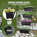 4-Tier Movable Raised Garden Bed for Indoor Use