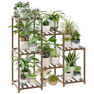 3-Tier Wooden Plant Stand for Indoor Gardening