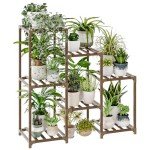 3-Tier Wooden Plant Stand for Indoor Gardening