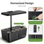 10-Pod Hydroponic Indoor Garden System with LED Light