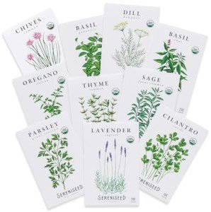 Organic Herb Seed Collection: 10 Germination Guaranteed Varieties
