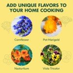 Edible Flower Seed Starter Kit for Indoor Gardening