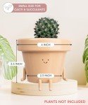 Cute 3.5 Inch Funny Plant Pot with Drainage
