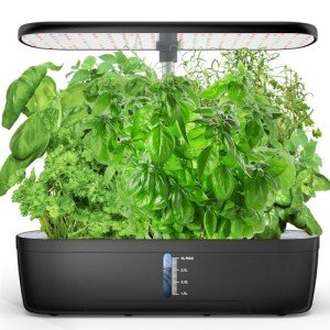 12-Pod Indoor Hydroponic Herb Garden with LED Light