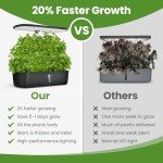 12-Pod Indoor Hydroponic Herb Garden with LED Light