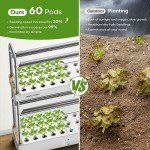 60-Pod Hydroponic Indoor Vertical Garden System