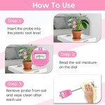 Soil Moisture Meter for Indoor Plants - Pink